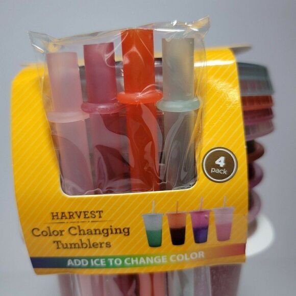 Way to Celebrate Harvest Fall Color Changing Tumbler Cups Reusable 4-Pack 25 Oz - Picture 8 of 12